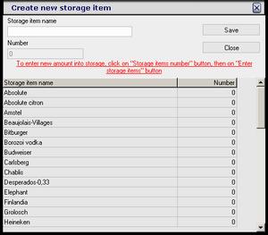 Cafe management billing software - Storage items number administration